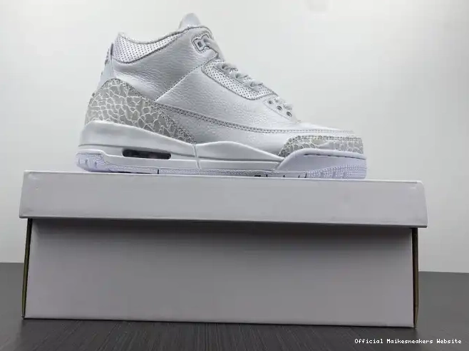 Official Maikesneakers White' Retro Jordan 3 'Triple 429487-111 Air PS 0504